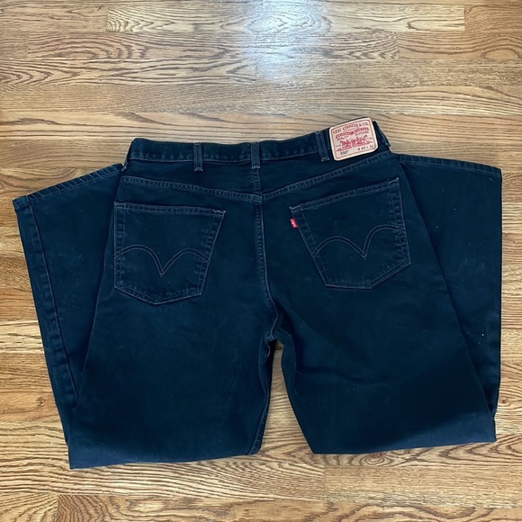 Men’s Levi’s Relax Fit 550 Black Jeans Size 40X32 - Picture 4 of 7